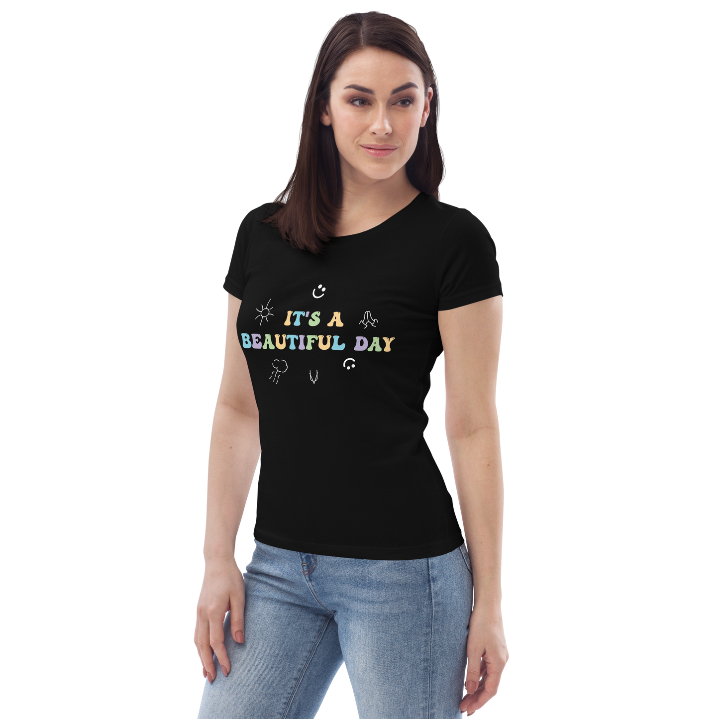 "It's A Beautiful Day" Women's Fitted Eco Tee