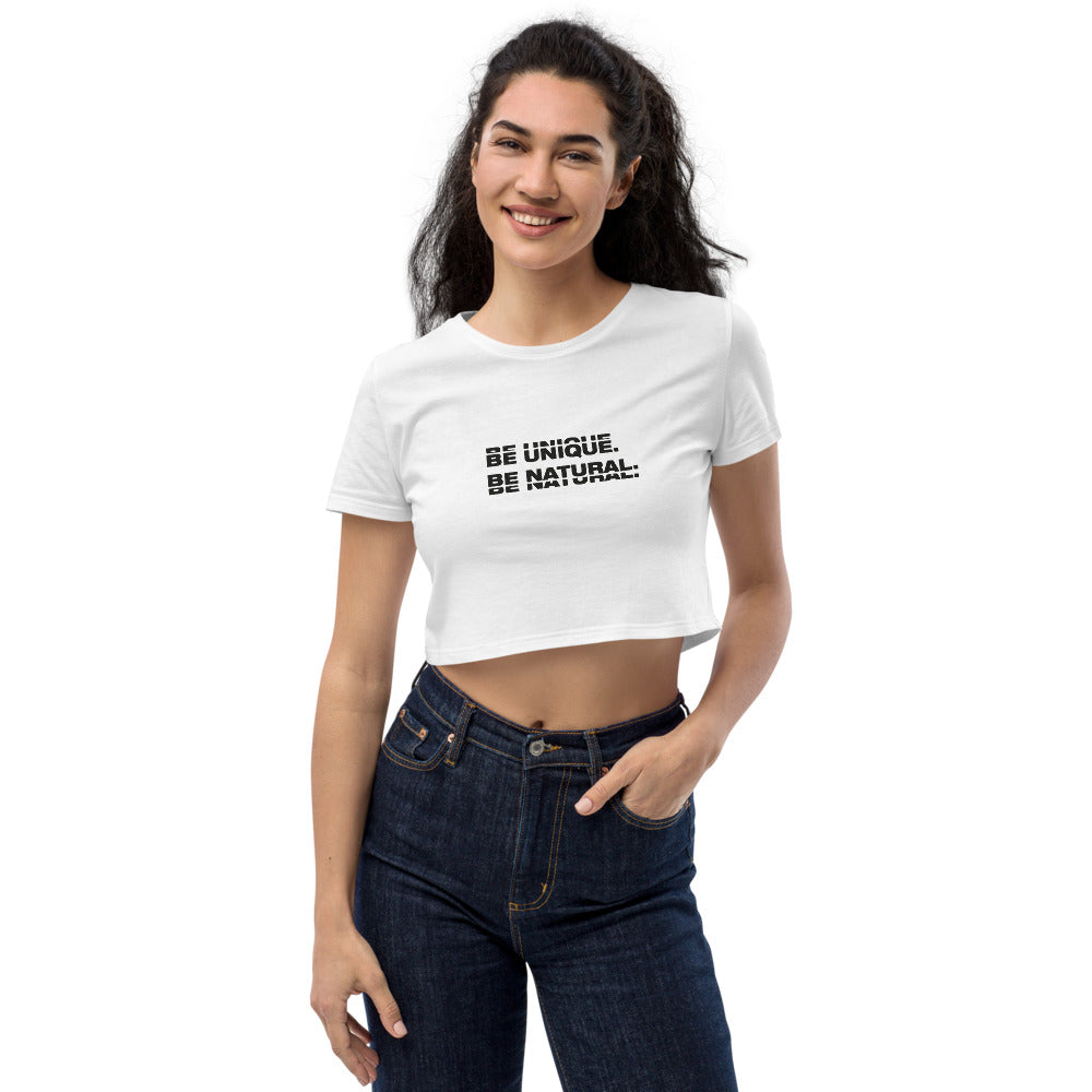 "BE UNIQUE" Organic Crop Top