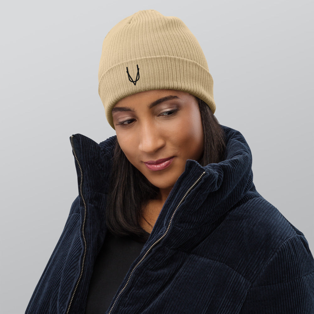 "UV" Organic Ribbed Beanie