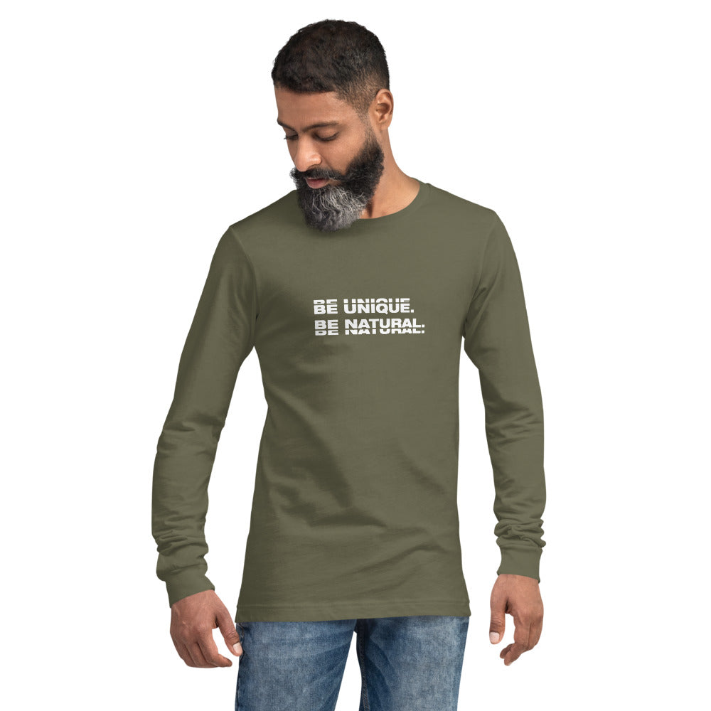 "BE UNIQUE" Unisex Long Sleeve Tee