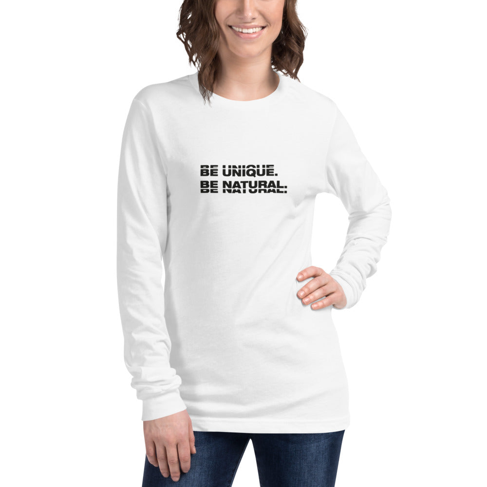"BE UNIQUE" Unisex Long Sleeve Tee