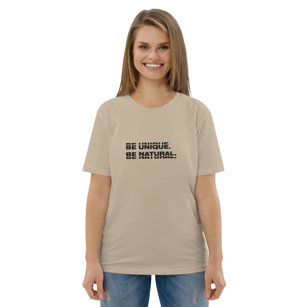 "BE UNIQUE" Unisex Organic Cotton Tee