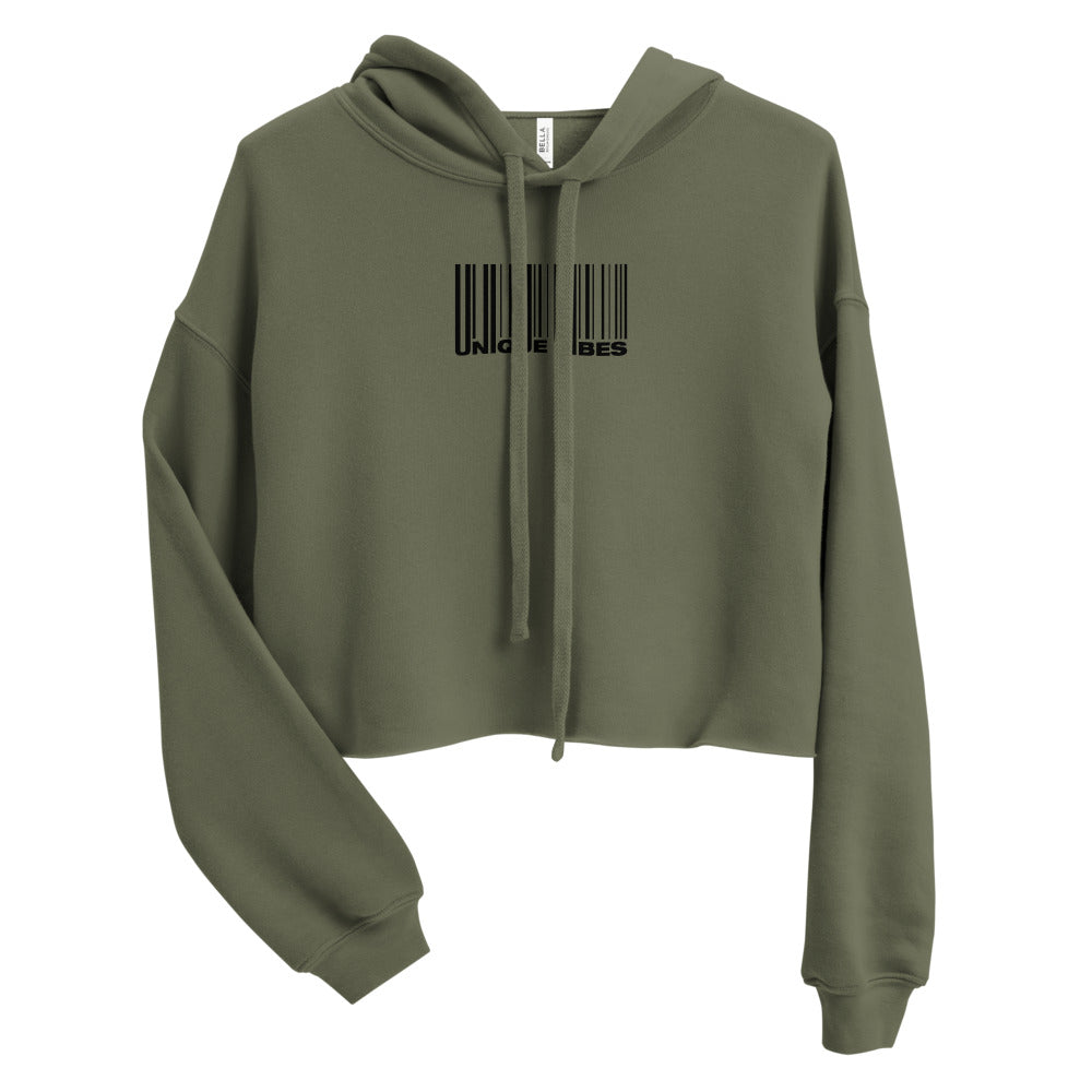 "BARCODE" Crop Hoodie