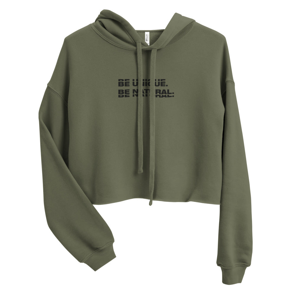 "BE UNIQUE" Crop Hoodie