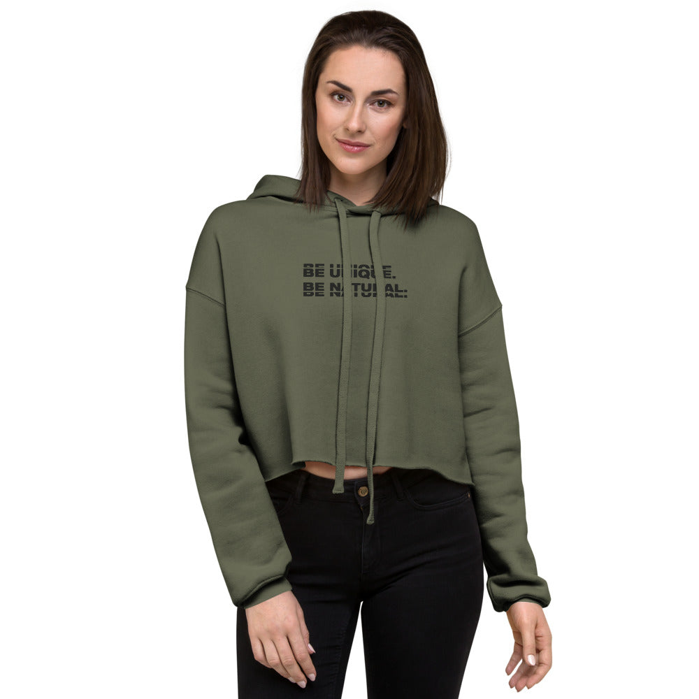 "BE UNIQUE" Crop Hoodie
