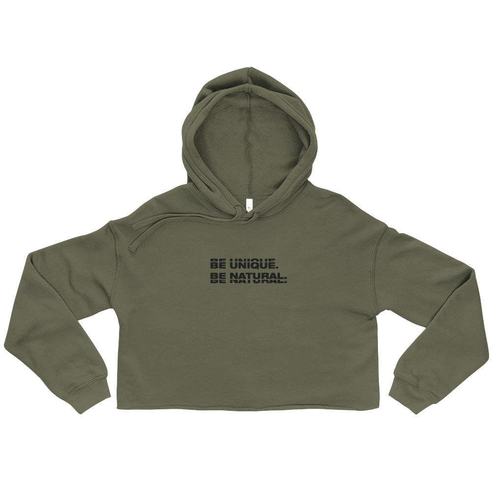 "BE UNIQUE" Crop Hoodie