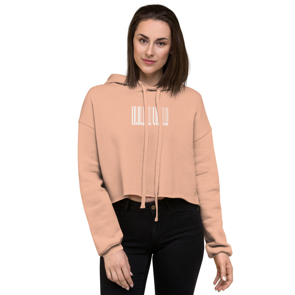 "BARCODE" Crop Hoodie
