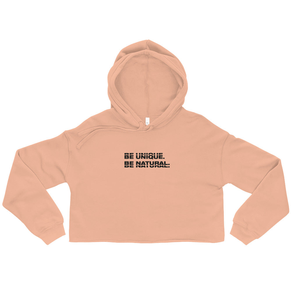 "BE UNIQUE" Crop Hoodie