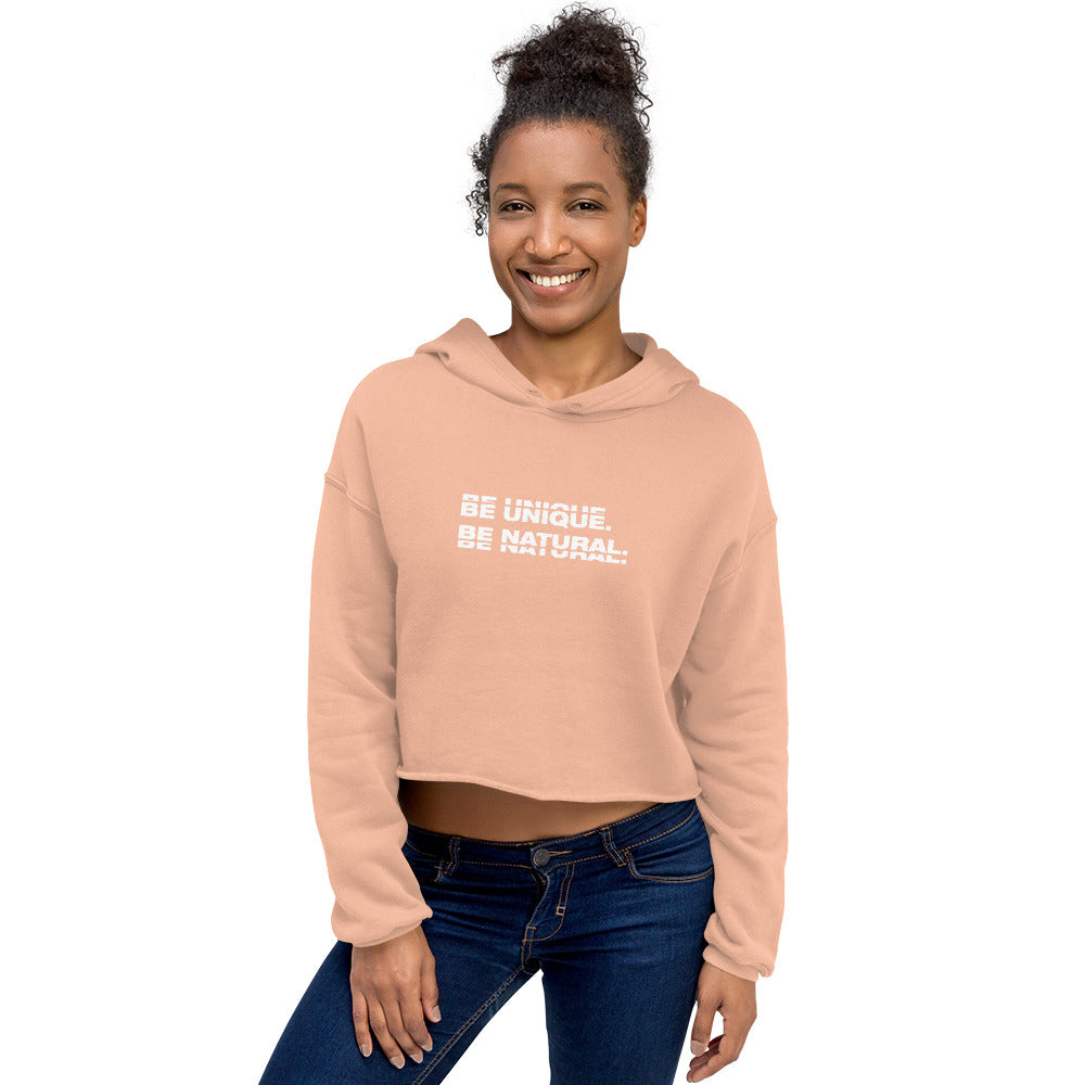 "BE UNIQUE" Crop Hoodie