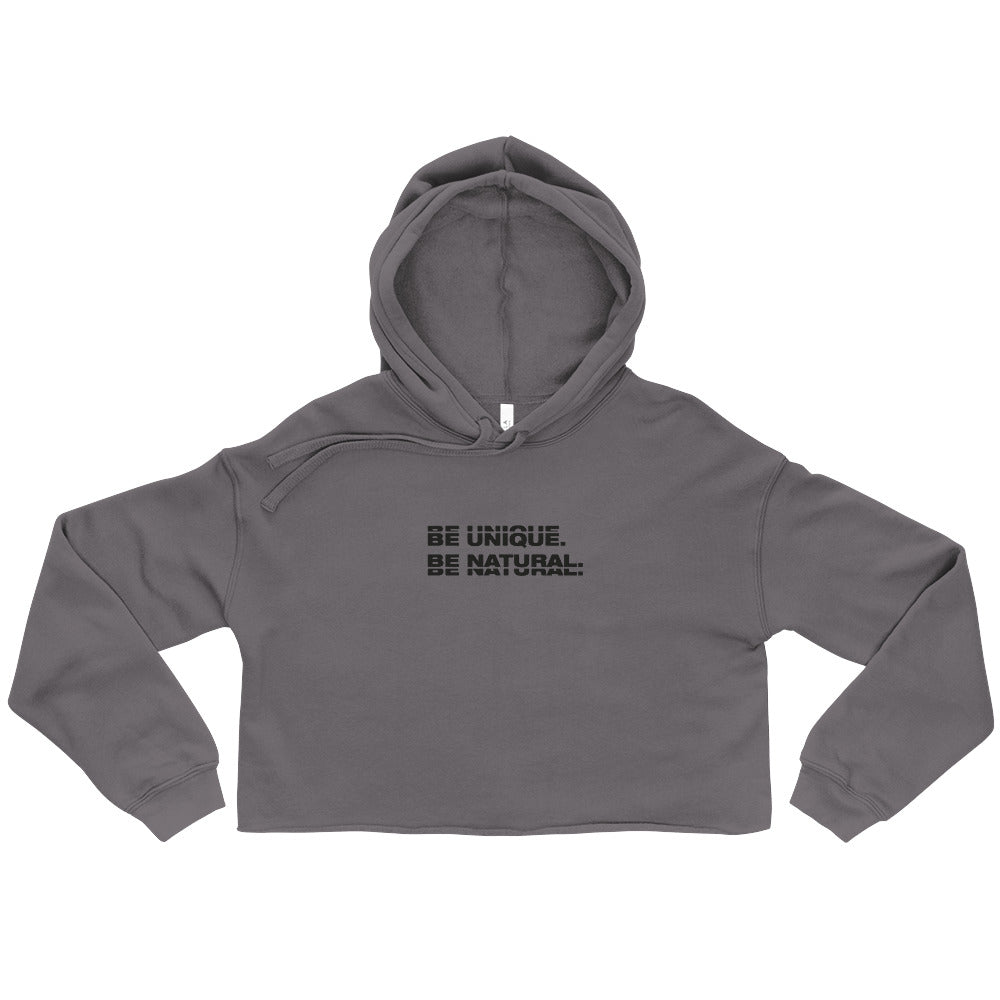 "BE UNIQUE" Crop Hoodie