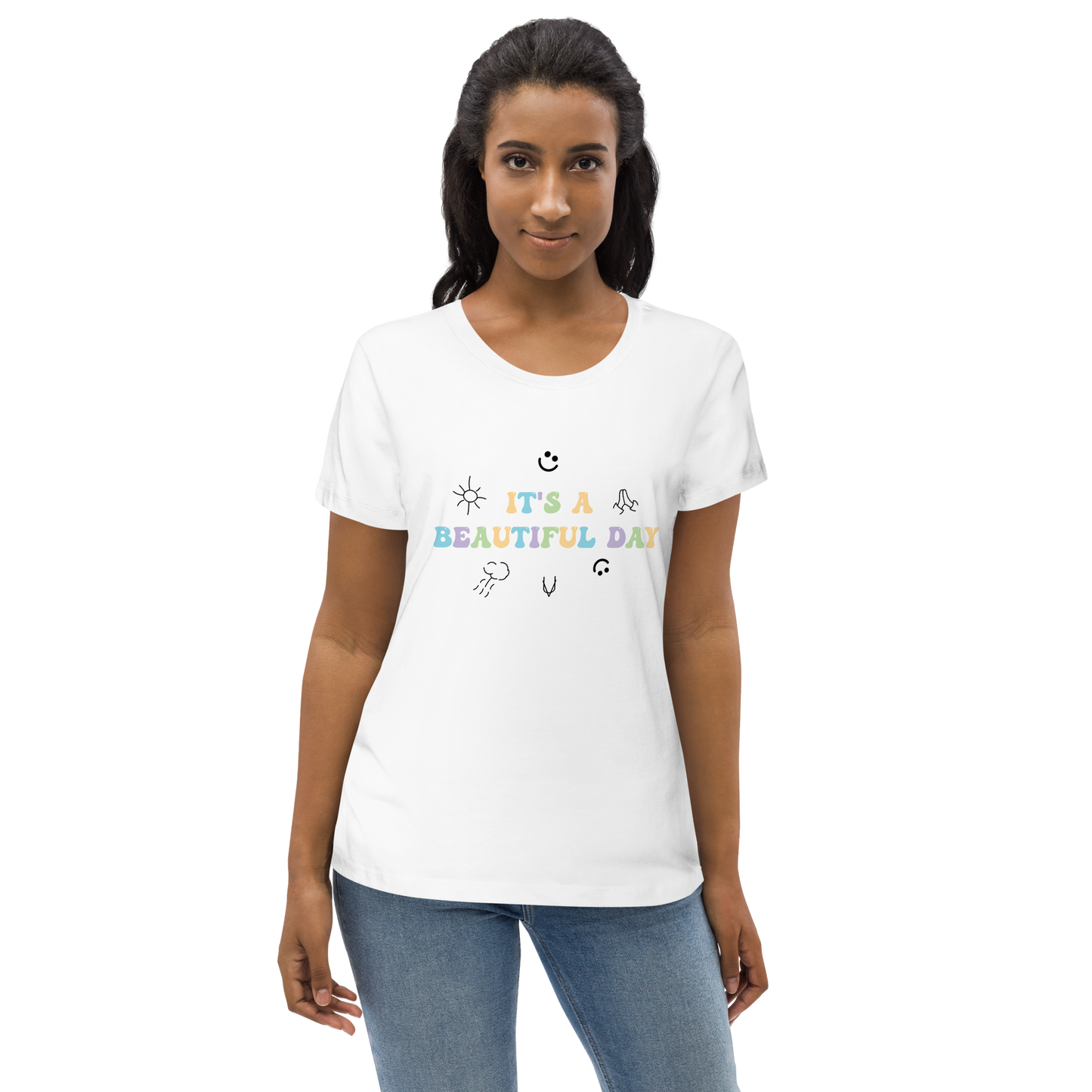 "It's A Beautiful Day" Women's Fitted Eco Tee