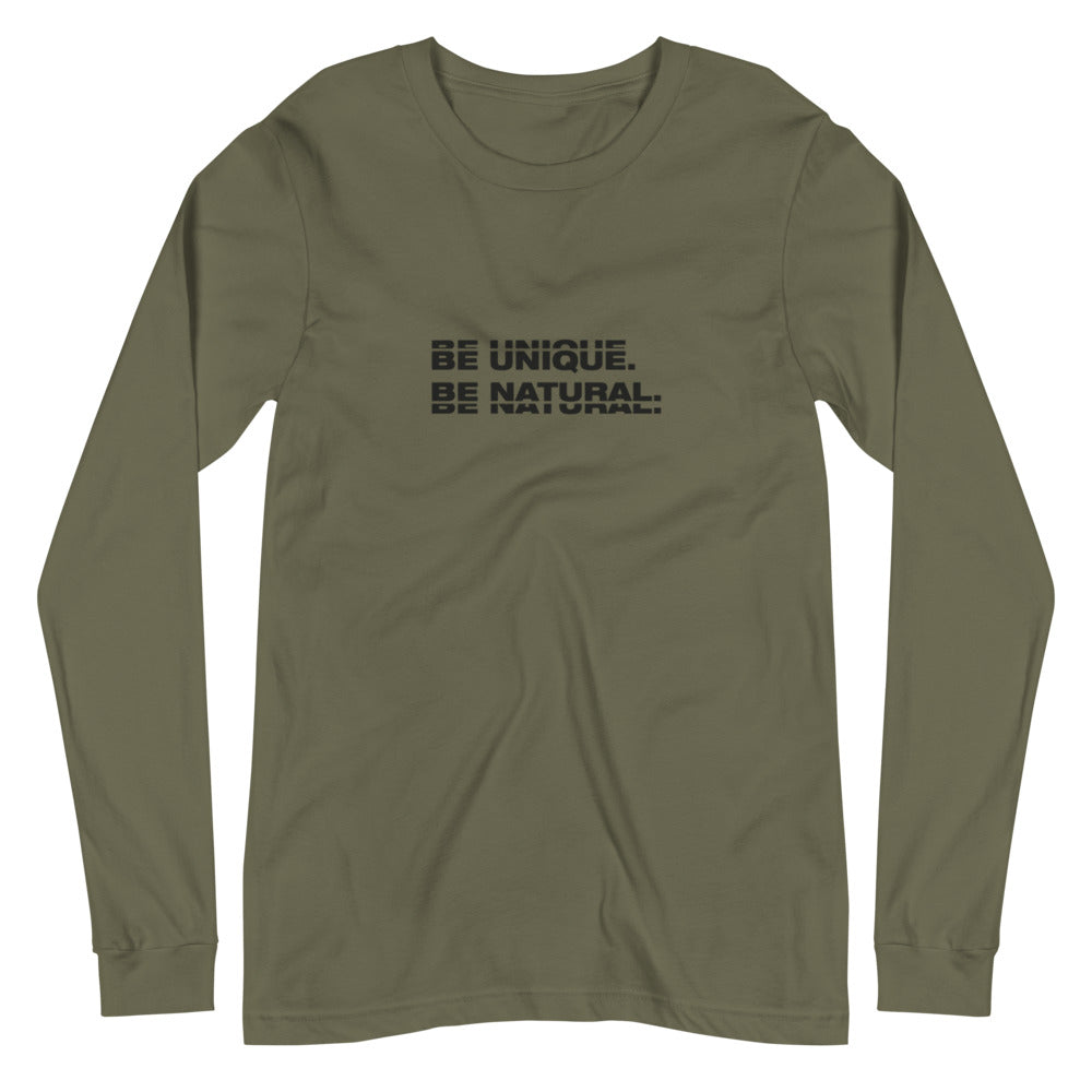 "BE UNIQUE" Unisex Long Sleeve Tee